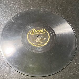 Decca vinyl featuring Bing Crosby, long ago, song, and amor